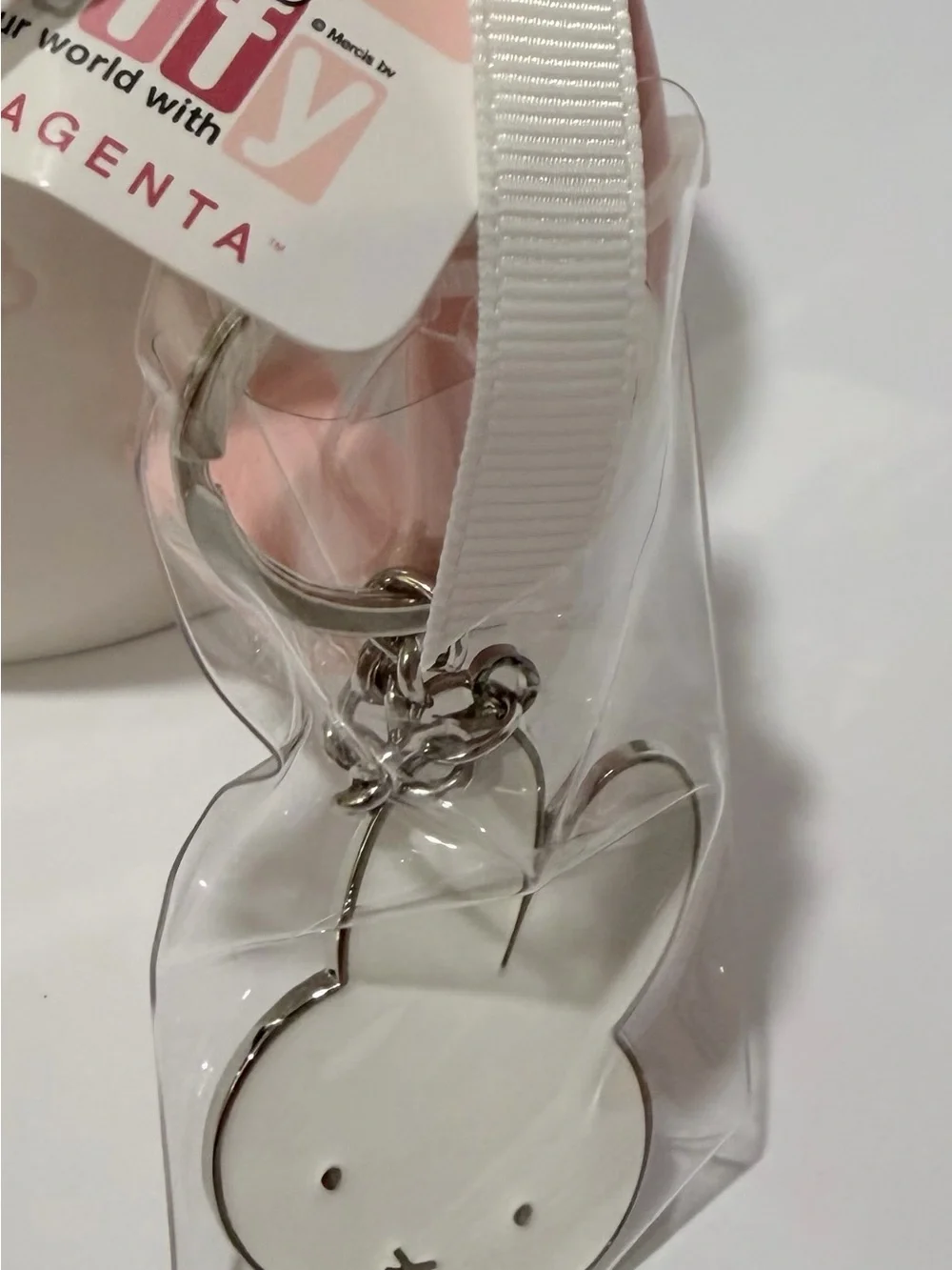 Miffy Pink and Cream Ceramic Coffee Mug with Matching Keychain